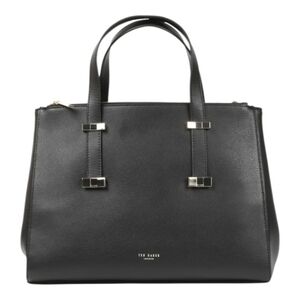 Ted Baker Alexiis Leather Tote Bag Adjustable Straps Double Zip Bow Detail